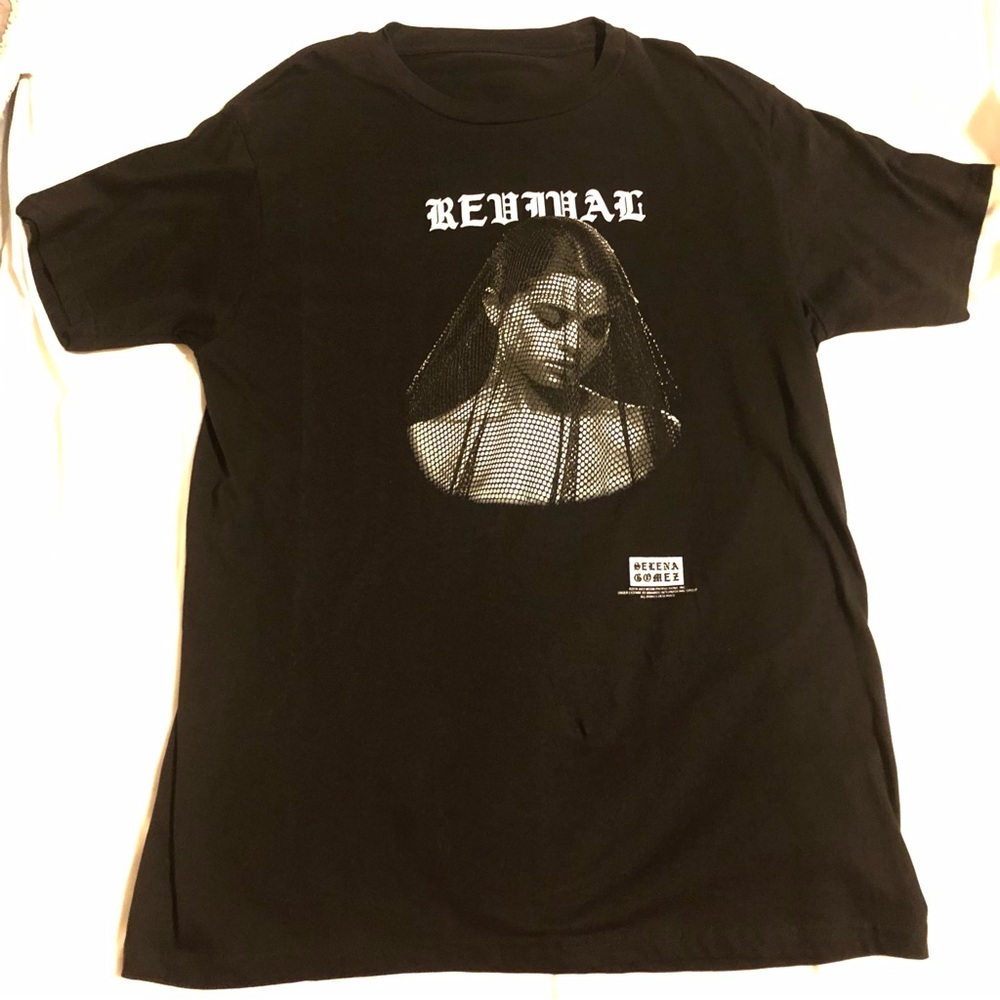 Selena Gomez Revival Tour Tshirt Tee Women’s Medium Veil Goth Black Music